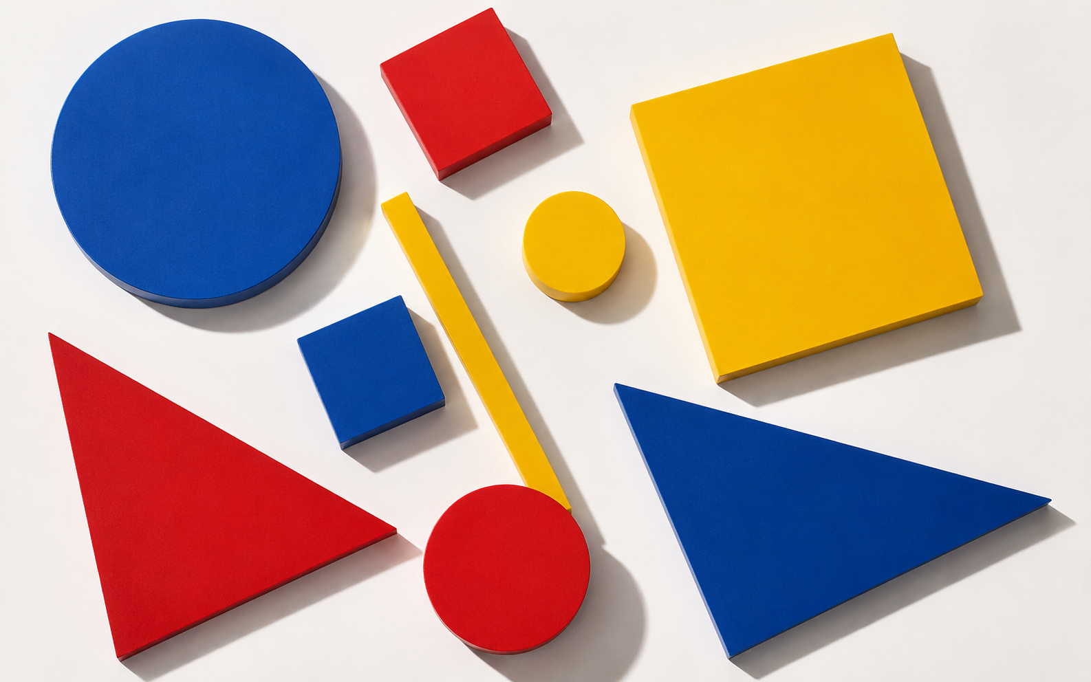 Geometric shapes and typography inspired by Bauhaus design principles